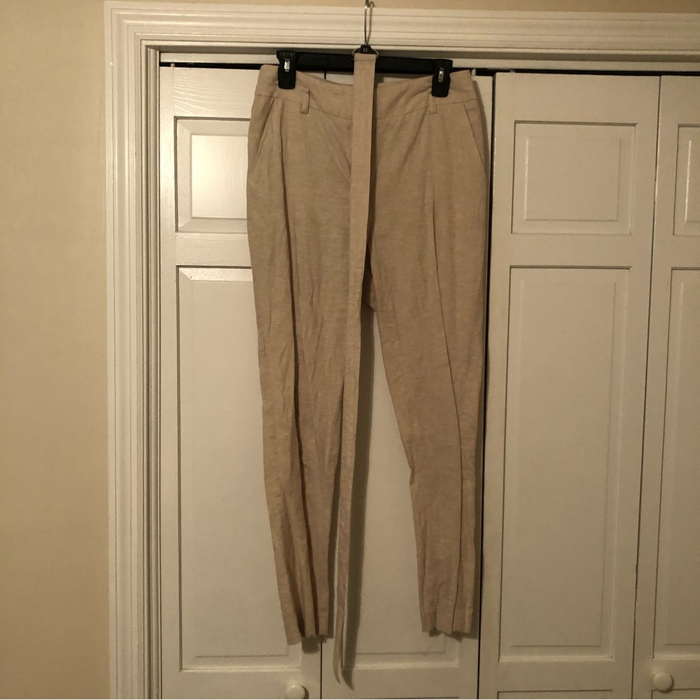 Linen Ankle Dress Pants
